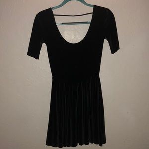 kimchi blue black velvet skater dress